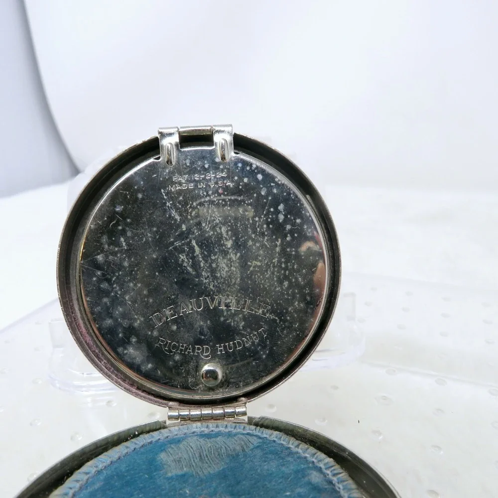 Antique Art Deco Richard Hudnut Paris Deauville Compact Patent 1924 Makeup